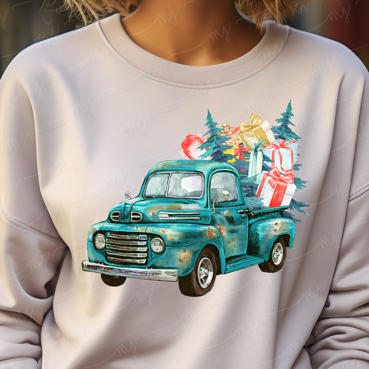 Transfer :: Green Christmas Truck #CMAS14