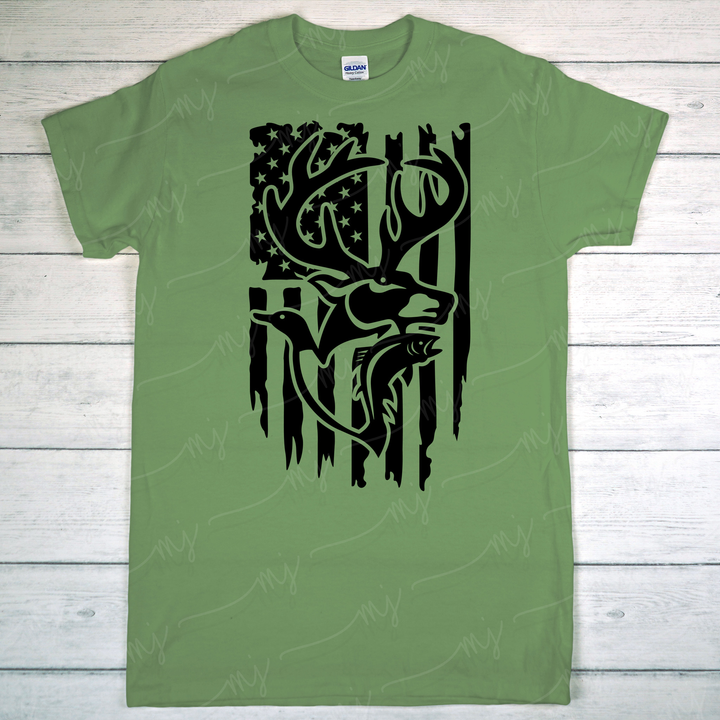 Transfer :: Duck Deer Fish Flag DDFF01