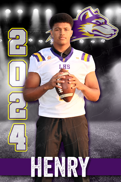 Customizable Senior Sports Banner :: Football