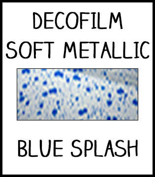 DecoFilm Soft Metallic HTV :: Blue Splash :: 19.5" x 12"