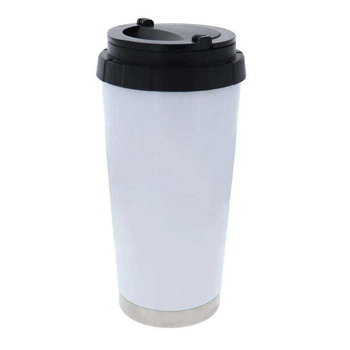 Travel Sublimation Tumbler with Handle Lid :: 16oz White