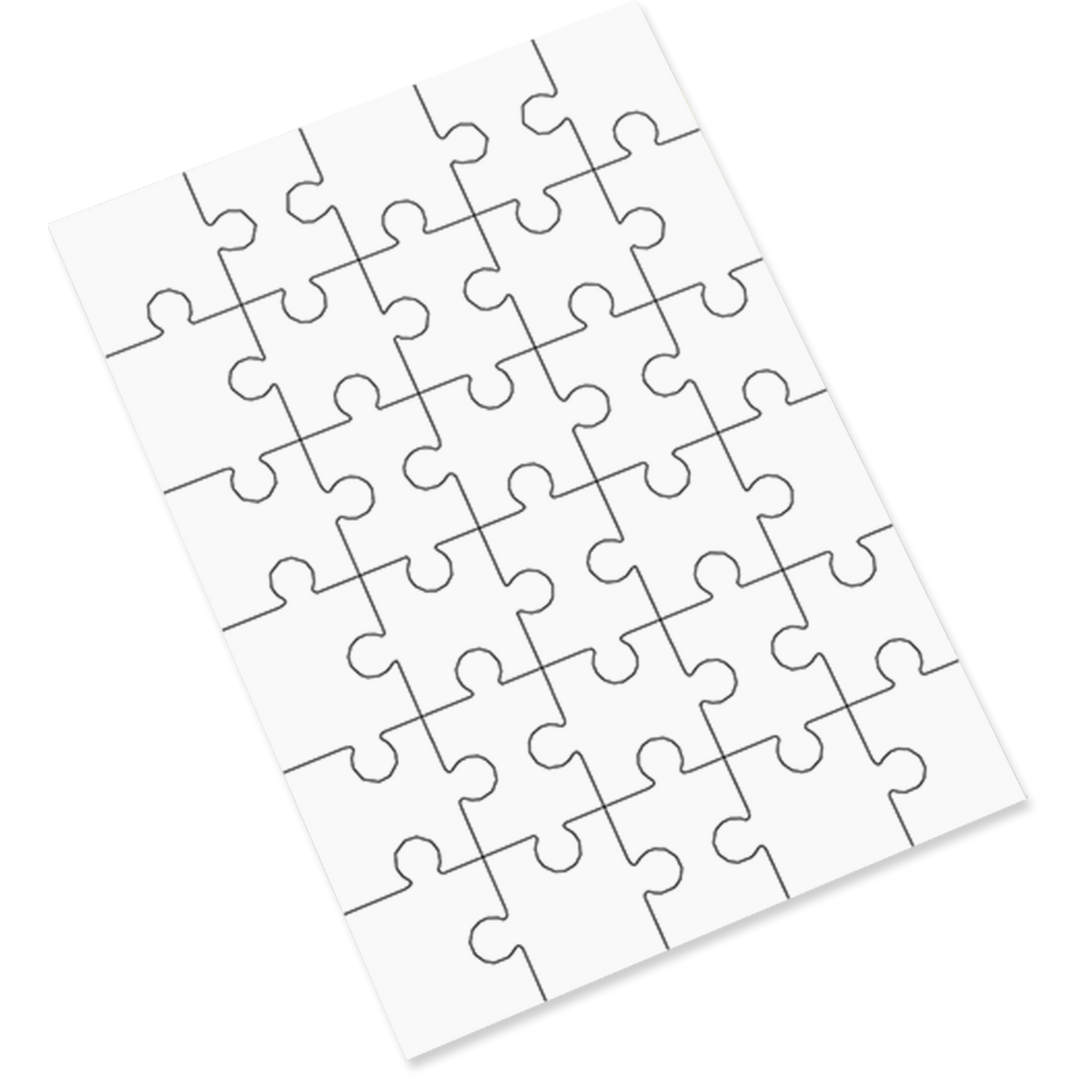 Glossy White Sublimation Puzzle :: 30pcs
