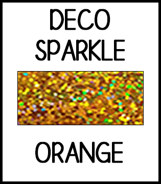 Deco Sparkle HTV :: Orange :: 19" x 12"