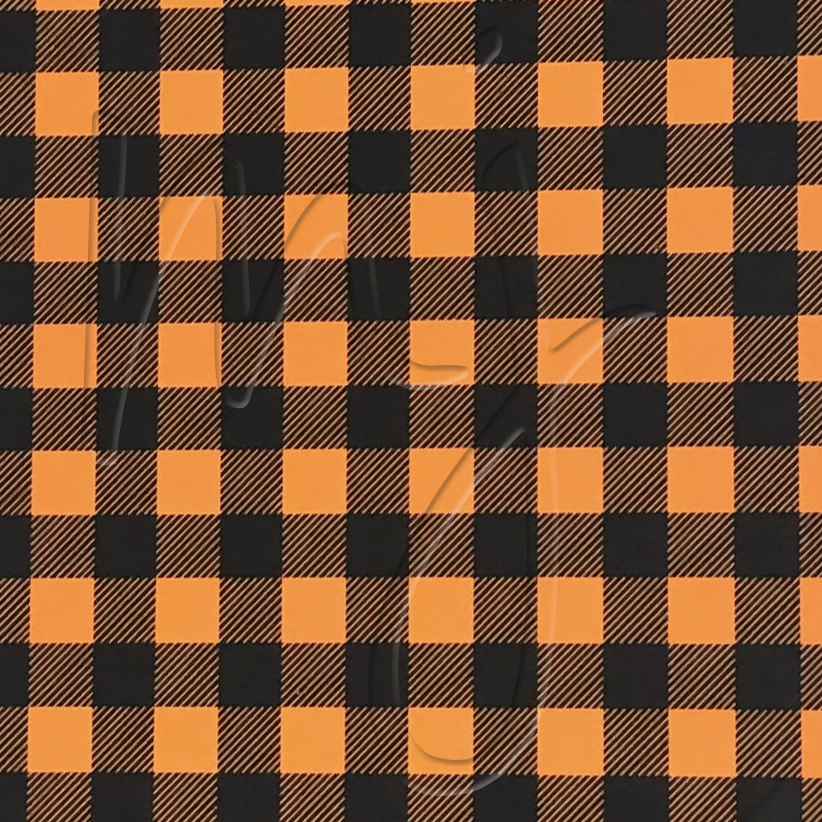 ThermoFlex Fashion Patterns HTV :: Buffalo Plaid Orange :: 12" x 1yd