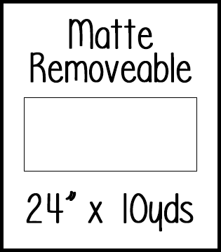 StyleTech Matte Removable Vinyl :: White :: 12" x 10yds