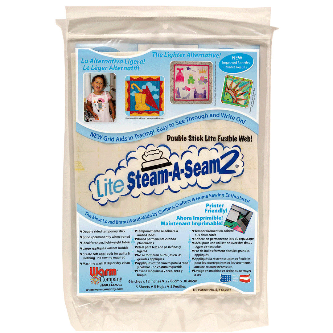 Lite Steam-a-Seam 2 ::  9" x 12" Sheets