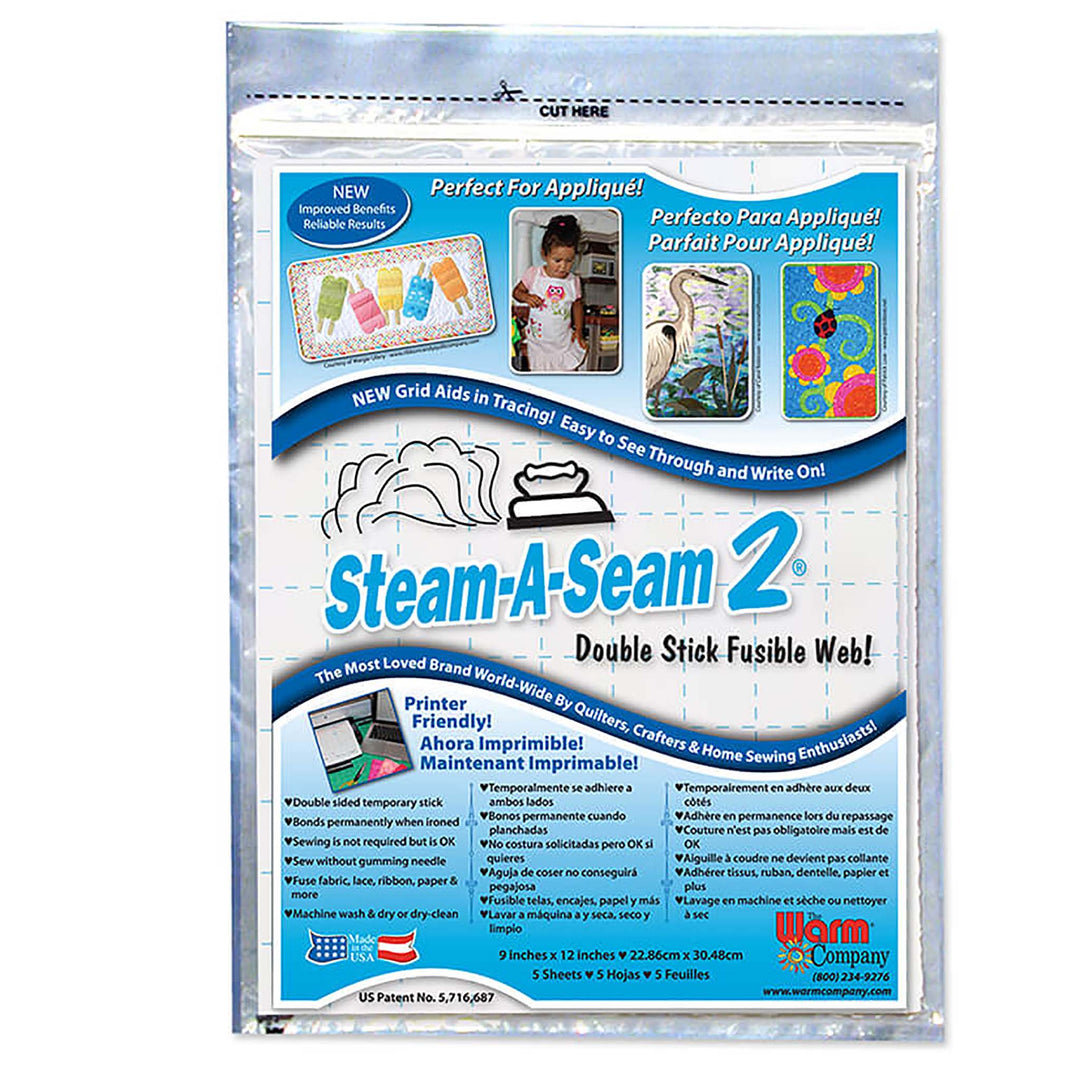 Steam-a-Seam 2 Double Stick Fusible Web in Sheets