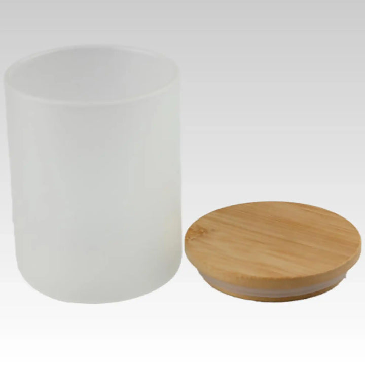 Candle Holder Sublimation Jar with Bamboo Lid