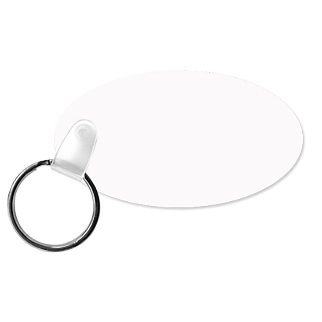 Blank Sublimation Oval Aluminum Two Sided Keychain :: 2.5"