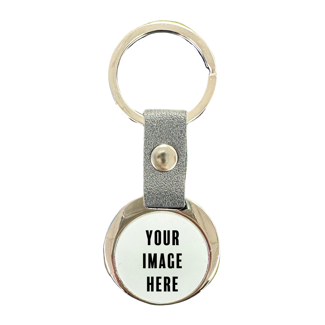 Round Sublimation Keychain with Insert :: 1.375" x 2.375"