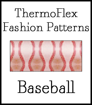 ThermoFlex Fashion Patterns HTV :: Baseball :: 15" x 1yd