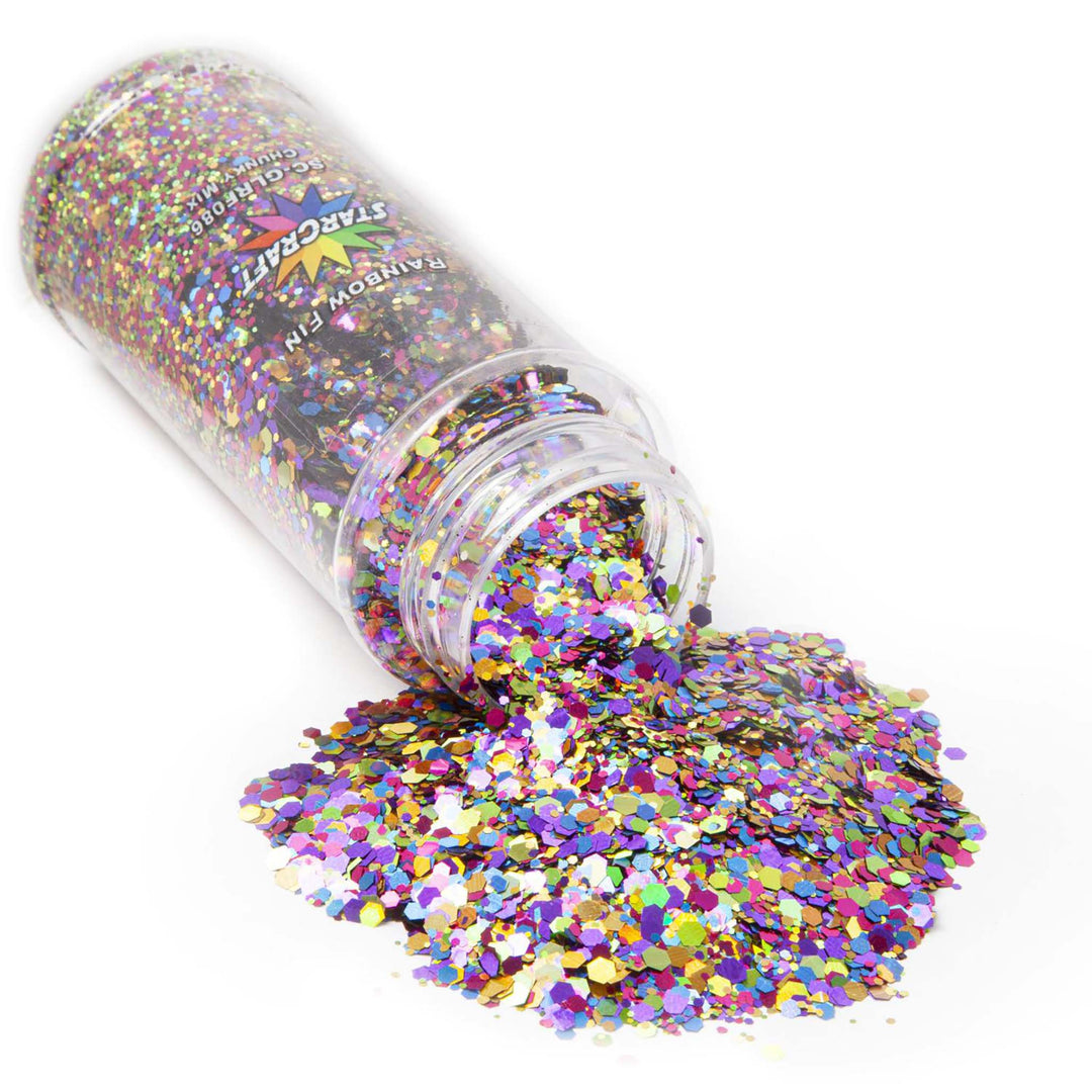 StarCraft Glitter :: Chunky & Shapes :: Rainbow Fin (3.75oz bottle)