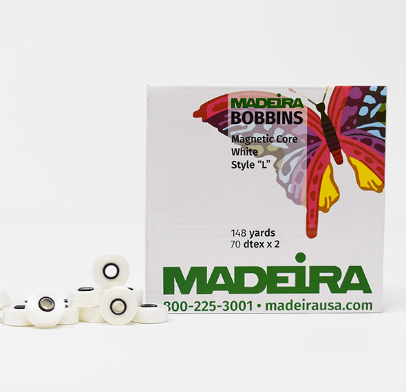 Madeira Magnetic Sideless Bobbin Class L :: White