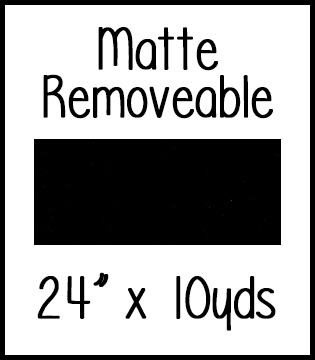 StyleTech Matte Removable Vinyl :: Black :: 12" x 10yds