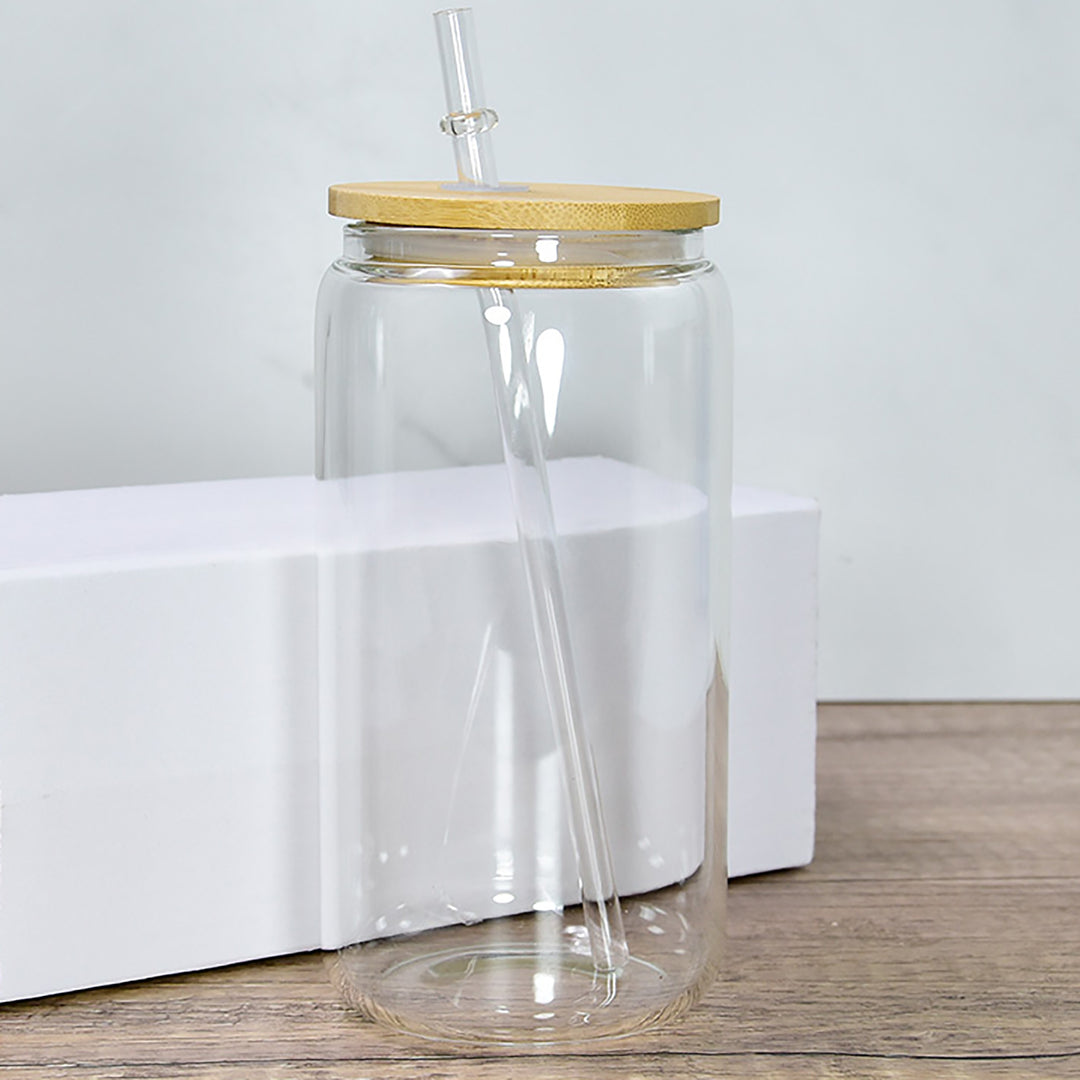 16 oz Clear Glass Jar with Gold Lid
