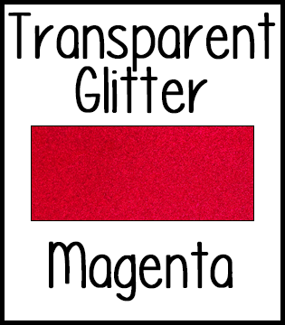 StyleTech Transparent Glitter Vinyl :: Magenta :: 12" x 1yd
