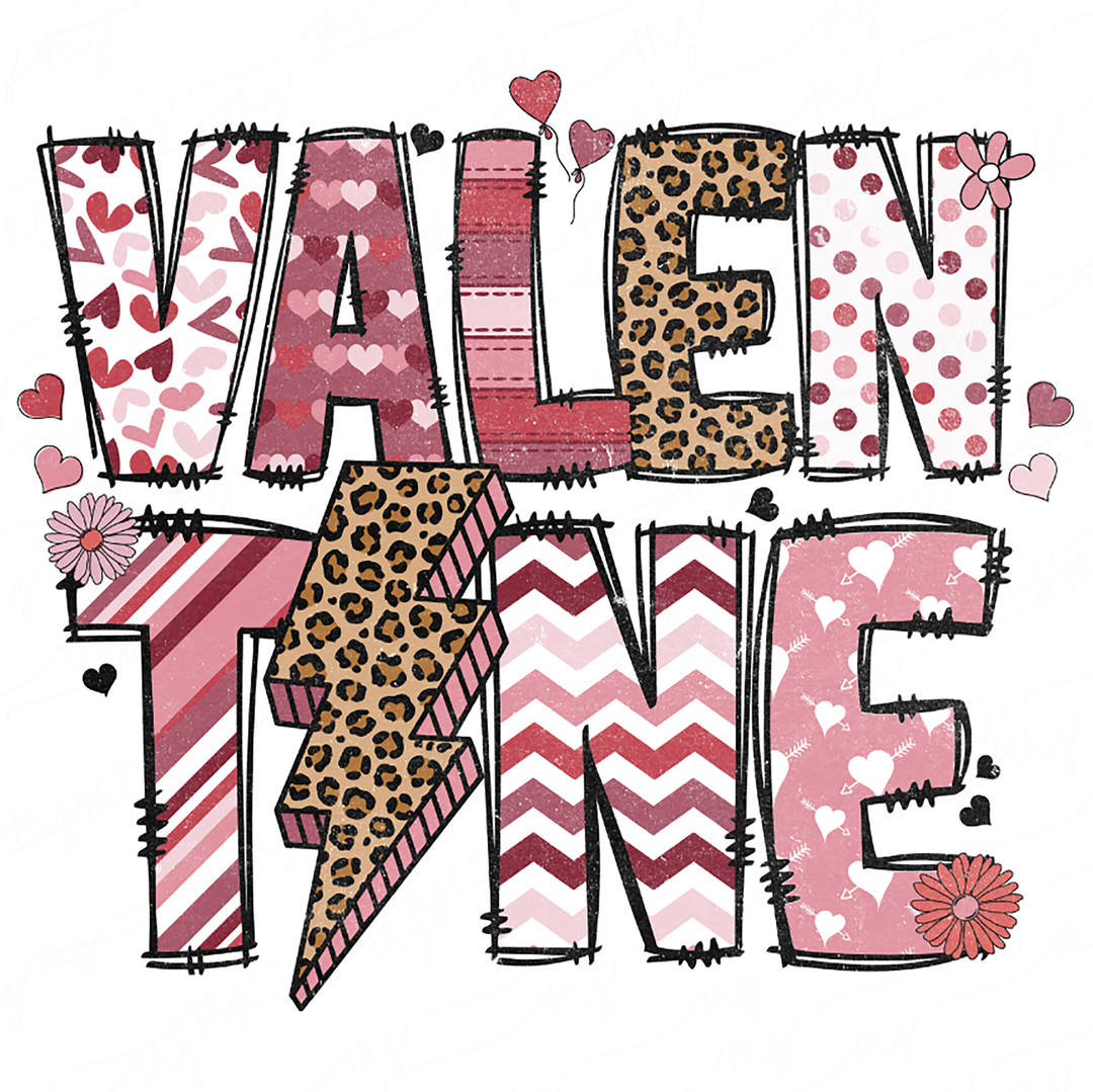 a valentine's day card with the words valentine's day written in leopard