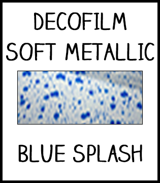 DecoFilm Soft Metallic HTV :: Blue Splash  ::  19.5" x 1yd