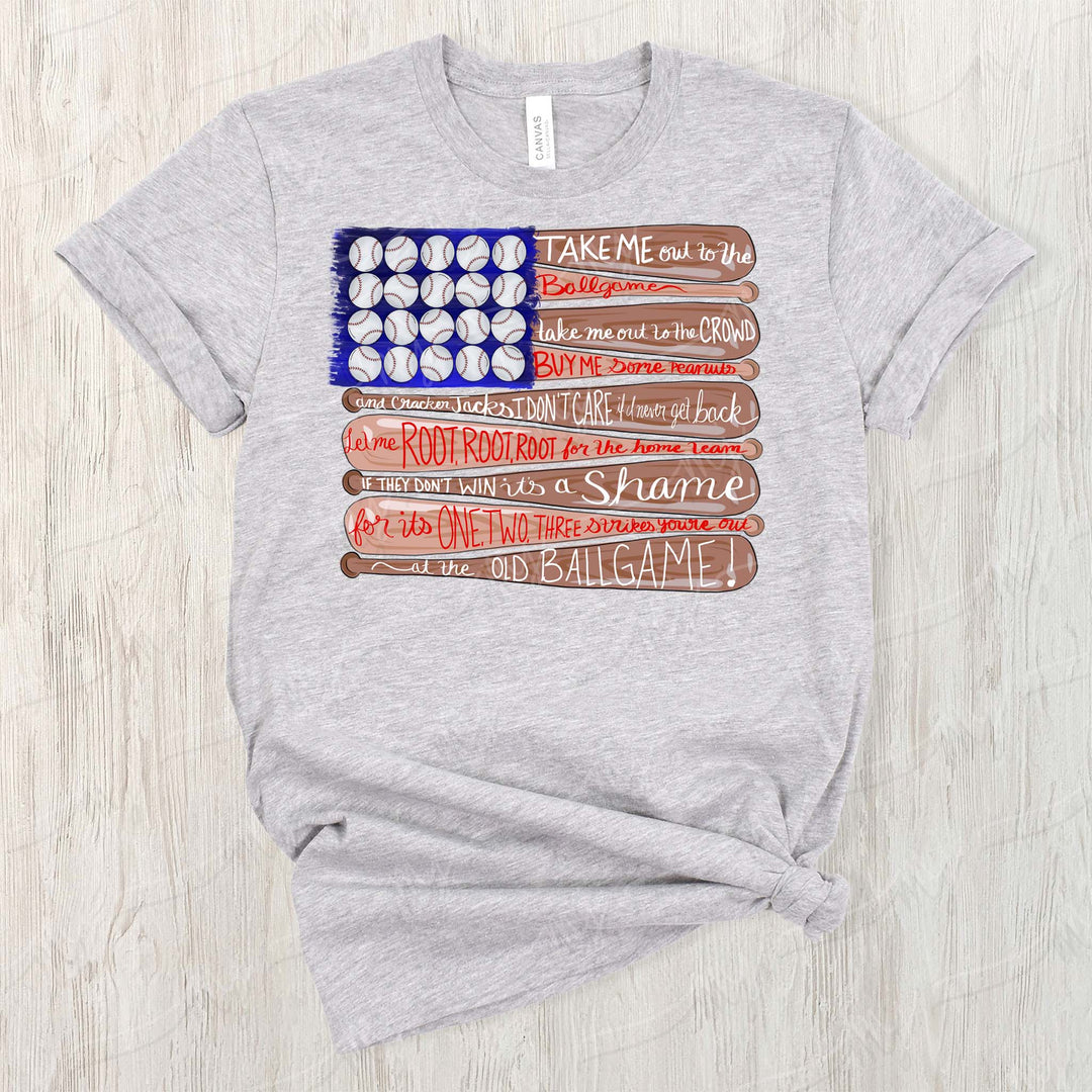 a t - shirt with the american flag on it