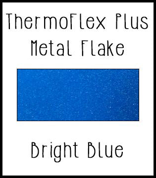 ThermoFlex Plus Metal Flake HTV :: Bright Blue :: 15" x 1yd