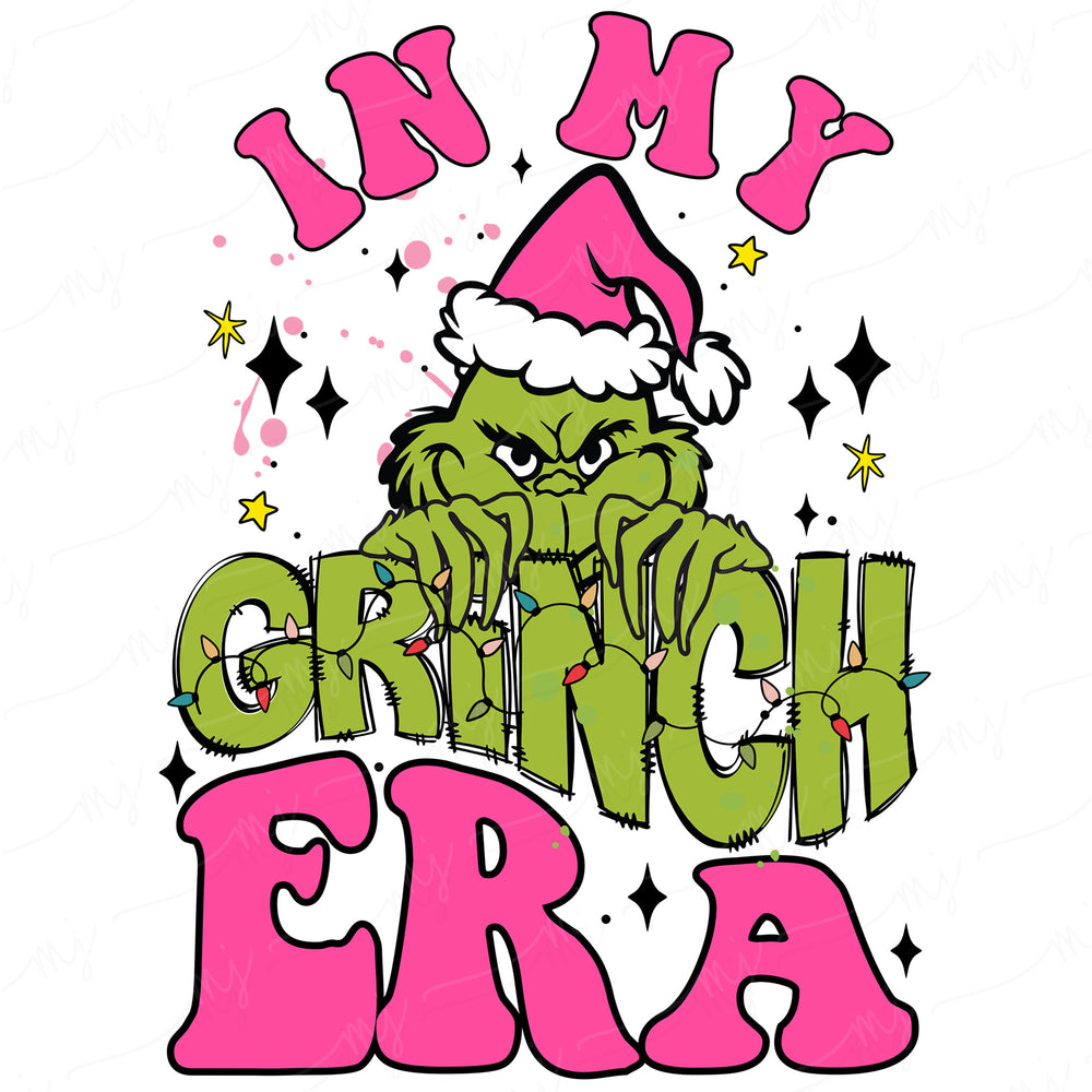 a grin face wearing a santa hat with the words grin era