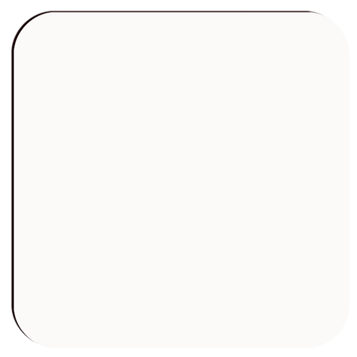 Gloss White Unisub Hardboard Square Coaster with Cork Back :: 3.75"