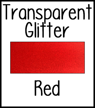 StyleTech Transparent Glitter Vinyl :: Red :: 12" x 50yds