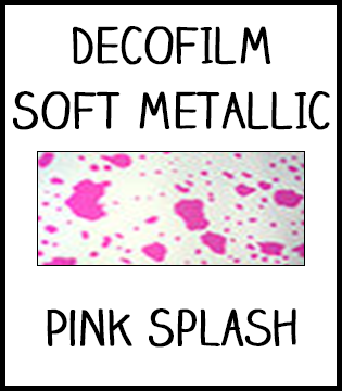 DecoFilm Soft Metallic HTV :: Pink Splash ::  19.5" x 5yds