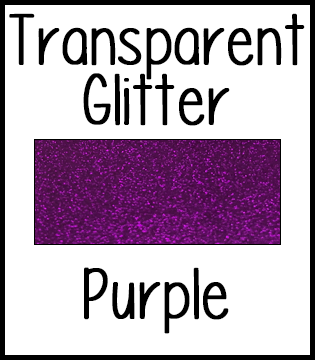 StyleTech Transparent Glitter Vinyl :: Purple :: 12" x 50yds