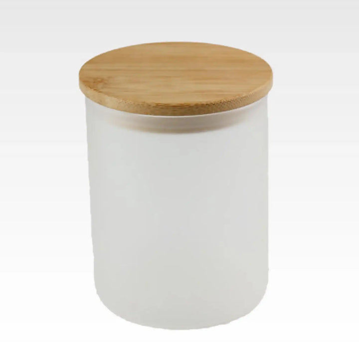 Candle Holder Sublimation Jar with Bamboo Lid
