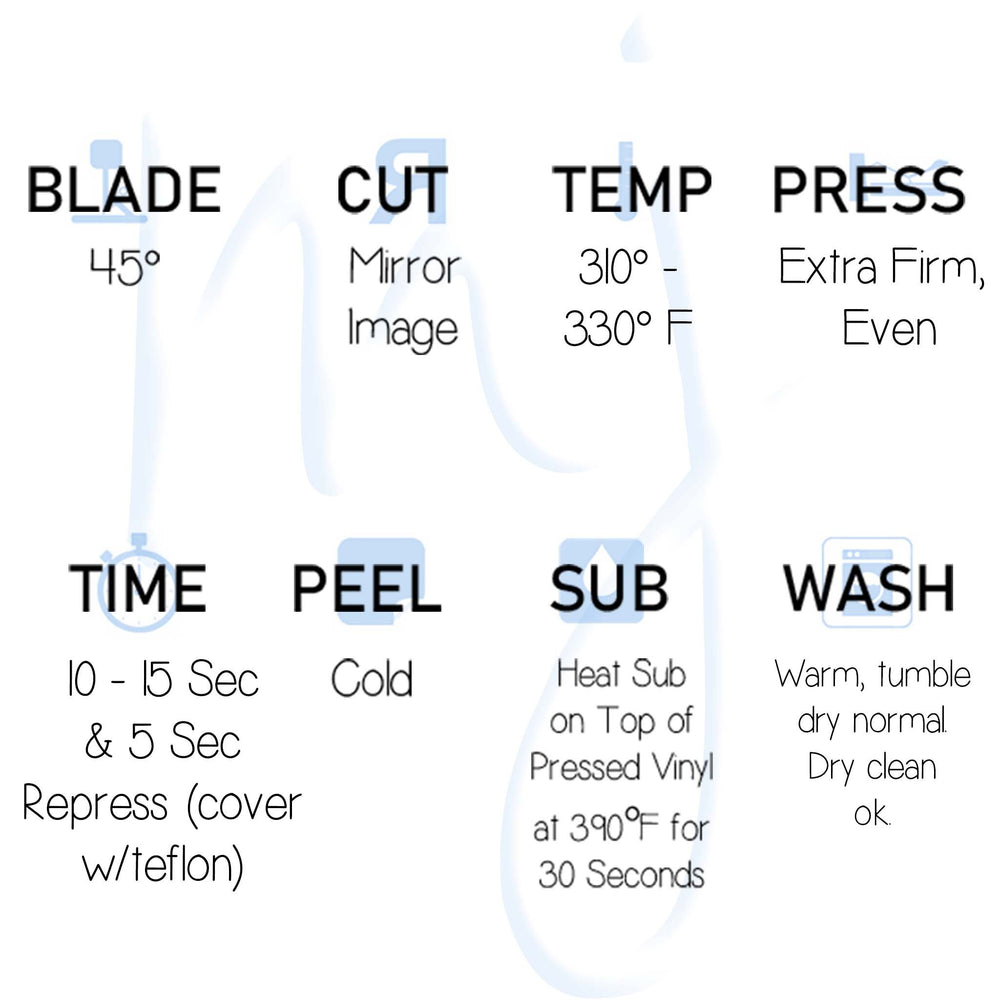 Cut and press HTV directions