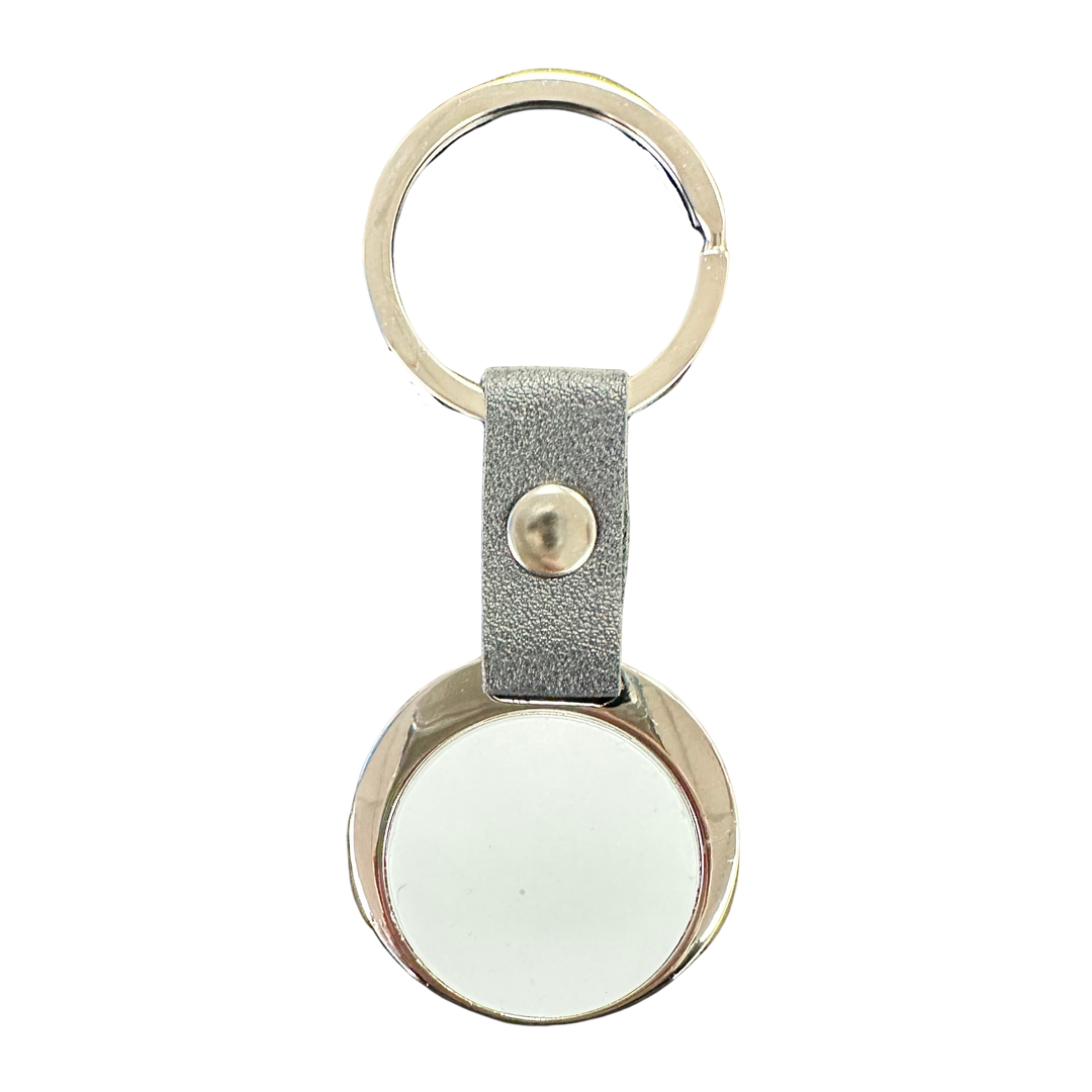 Round Sublimation Keychain with Insert :: 1.375" x 2.375"
