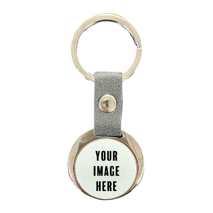 Round Sublimation Keychain with Insert :: 1.375" x 2.375"