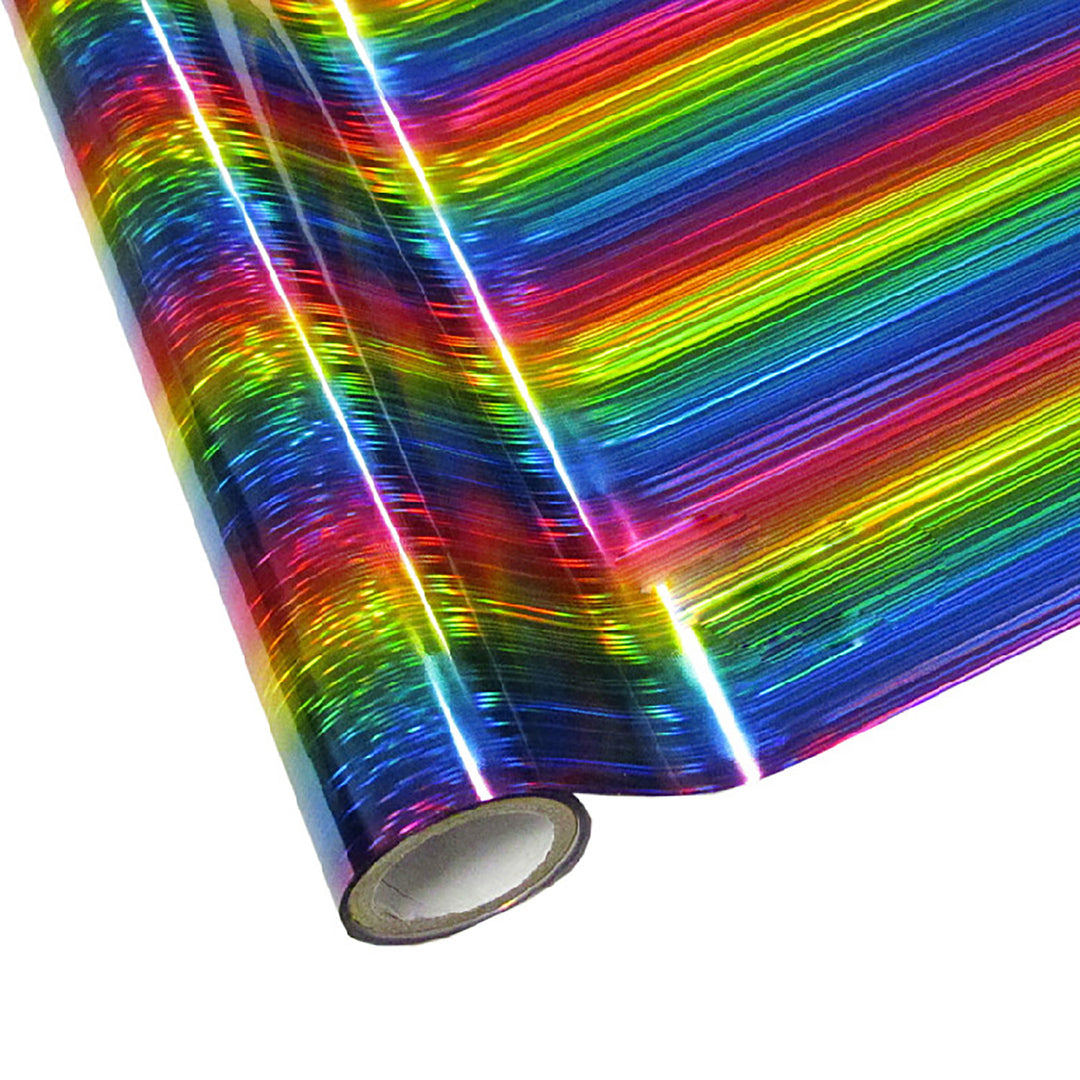 Specialty Materials Textile Foil :: Rainbow Lines 12.5" x 25ft