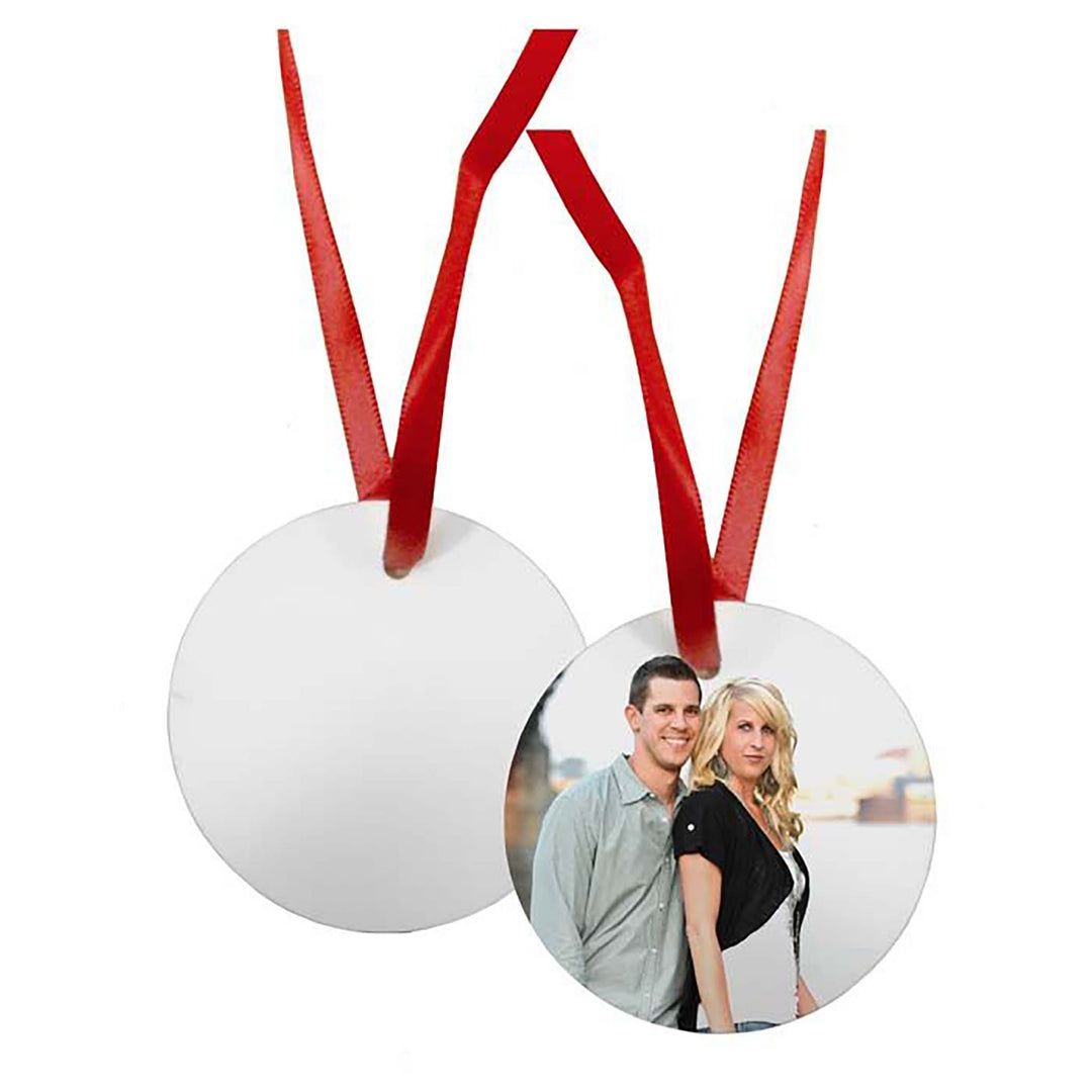 Blank Sublimation Aluminum Two Sided Round Ornament :: 2.75"