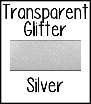 StyleTech Transparent Glitter Vinyl :: Silver :: 12" x 1yd