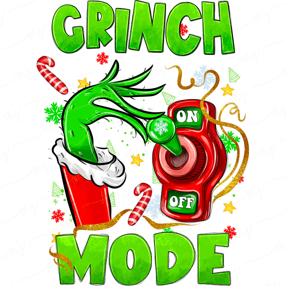 a grinch is on mode with candy canes and candy canes